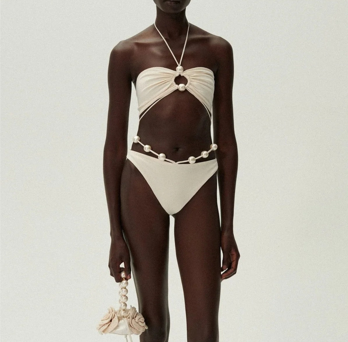 Pearl Goddess Halter Bikini - Glimmer Gleam - 