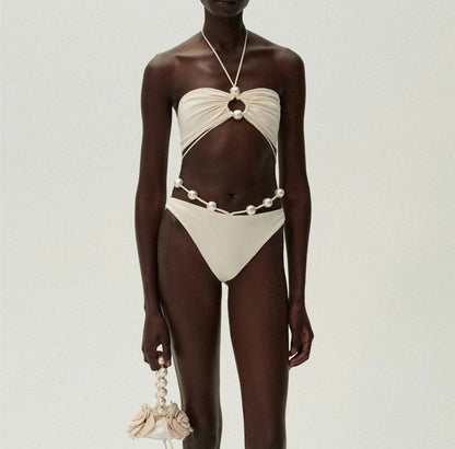 Pearl Goddess Halter Bikini - Glimmer Gleam - 